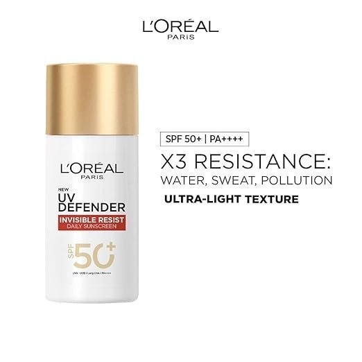 L'Oréal Paris Sunscreen, Non-Greasy, Brightening Sunscreen With Niacinamide, UVA & UVB Protection, With SPF 50 PA+++, Bright & Clear, UV Defender Serum Protector, 50 ml - Image 5
