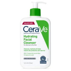 CeraVe Hydrating Cleanser For Normal To Dry Skin (473ml) - Non-Foaming Face Wash with Hyaluronic Acid And Ceramides | Non-Comedogenic, Non-Irritating And Fragrance-Free Cleanser