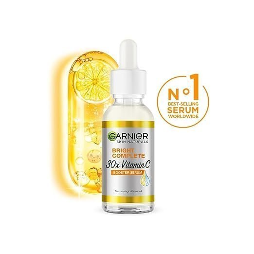 Garnier Bright Complete Vitamin C Booster Serum 30ml + Overnight Serum 15ml (Combo Set) - Image 2