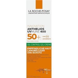 La Roche-Posay Anthelios Sunscreen UVMUNE400 Oil Control Gel Cream SPF50+ |Matte finish Invisible Sunscreen for Oily, Blemish & Acne-Prone Skin, 50 ml