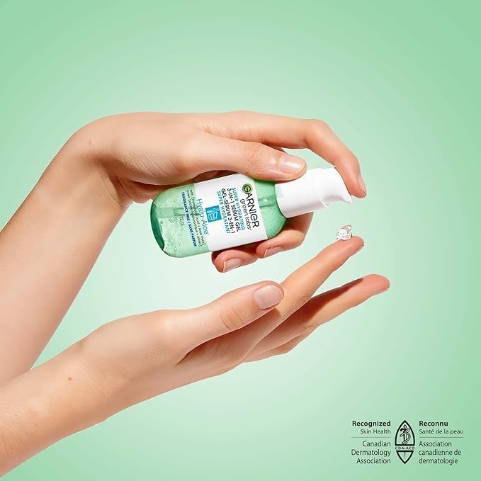 Garnier Green Labs Hyalu-Aloe Super Hydrating 3-In-1 Serum Gel, With Hyaluronic Acid + Aloe Vera, Moisturizes and Hydrates Skin, Fragrance-Free, For All Skin Types Including Sensitive Skin, 72 ml - Image 2
