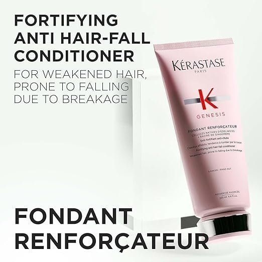 Kérastase Genesis Hair Fall Conditioner 200ml | Anti-Hair Fall Conditioner Suitable for All Hair Types | Infused with Ginger Root and Edelweiss Native Cells - Image 2