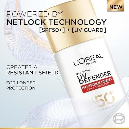 L'Oréal Paris Sunscreen, Non-Greasy, Brightening Sunscreen With Niacinamide, UVA & UVB Protection, With SPF 50 PA+++, Bright & Clear, UV Defender Serum Protector, 50 ml - Image 4