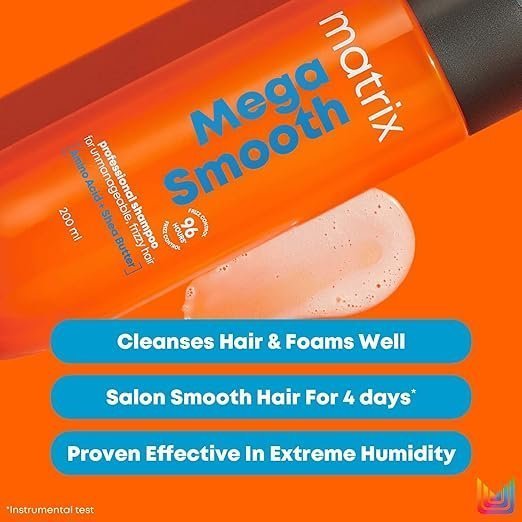 Matrix Mega Sleek Conditioner - Smoothing and Detangling, For Dry, Damaged & Frizzy Hair, Salon Professional Conditioner, With Shea Butter, Vegan - Image 3