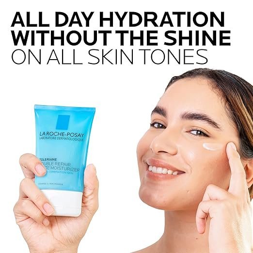 La Roche-Posay Toleriane Double Repair Matte Face Moisturizer, Daily Gel Moisturizer For Oily Skin Control with Niacinamide, Oil-Free, Non-Comedogenic, Moisturizing for Sensitive Skin - Image 2