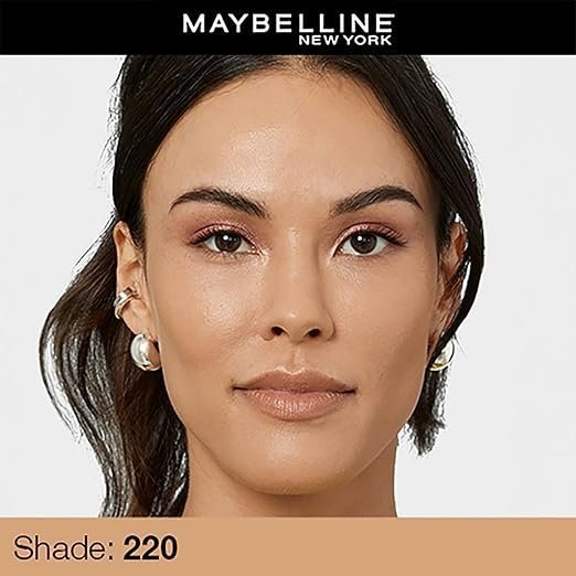 Maybelline New York Liquid Foundation, Matte Finish, With SPF, Absorbs Oil, Fit Me Matte + Poreless, 220 Natural Beige, 30ml - Image 2