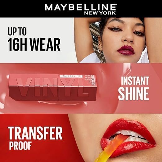 Maybelline High-Glossy New York Superstay Vinyl Ink Liquid Lipstick Lippy Instant Shine & Transfer Proof. Last Up To 16Hr, Enriched With Vitamin E & Aloe | 4.2Ml - Image 4