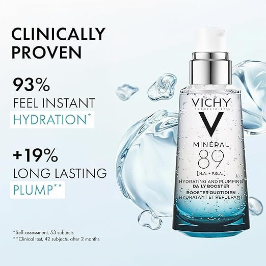 VICHY Mineral 89 Fortifying, Hydrating & Plumping Daily Skin Booster, Face Moisturizer Liquid With Hyaluonic Acid, 1.67 Fl. Oz. - Image 3