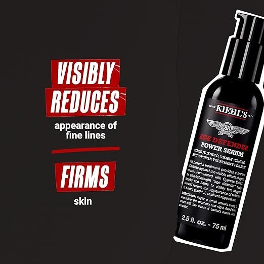 Kiehl'S Age Defender Power Serum Strengthening, Visibly Firming, Anti-Wrinkle Treatment For Men - Image 2