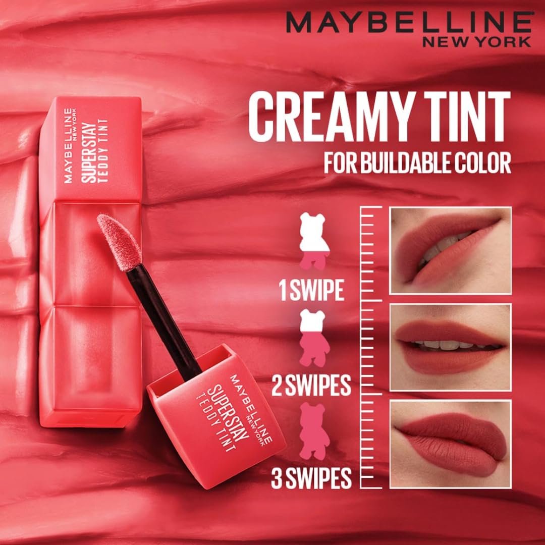 Maybelline New York Super Stay Teddy Tint - Lip and Cheek Color - Image 4