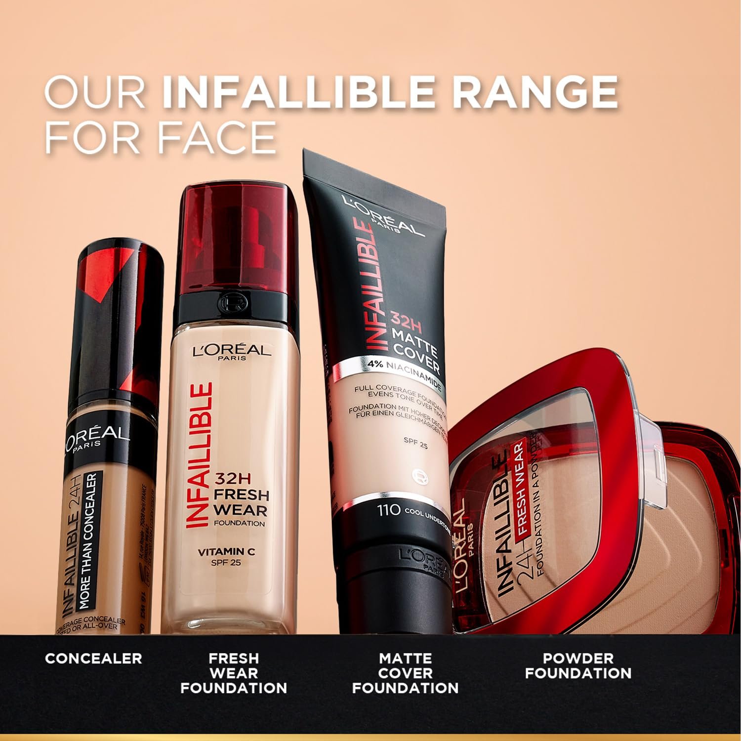 L’Oréal Paris Infallible 32H Fresh Wear Foundation, Luminous Coverage - Image 4