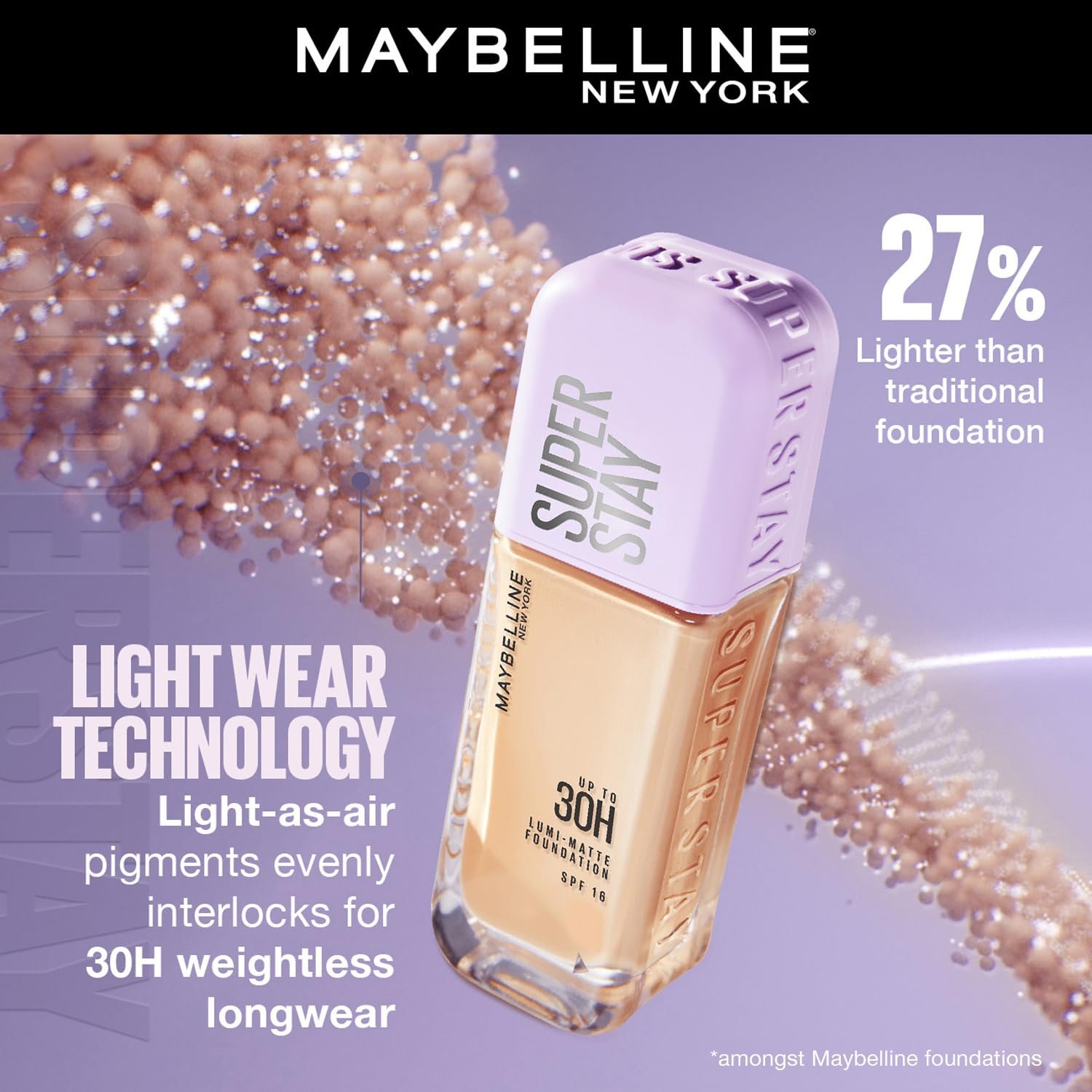 Maybelline New York Super Stay Lumi-Matte Liquid Foundation - 330 - Image 3